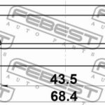 Сальник коробки скоростей 43.5X68.4X6.6X8 FEBEST