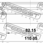 Сальник ступичный передний 82.15X110.05X6.5X15.7 FEBEST