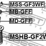Пыльник амортизатора передний MITSUBISHI OUTLANDER GF0# 2012.04-2013.01 MSHB-GF2WF FEBEST