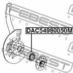 Подшипник ступицы передний 54х98х50 MERCEDES BENZ ML 164 2004-2011 DAC54980050M FEBEST