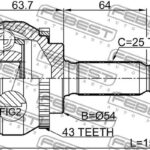ШРУС НАРУЖНЫЙ 32X54X25 MITSUBISHI GALANT 98- FEBEST
