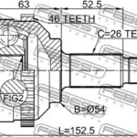ШРУС НАРУЖНЫЙ 32X54X26 CHRYSLER STRATUS 01- FEBEST