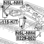 Сайлентблок передней тяги стабилизатора (комплект) FEBEST