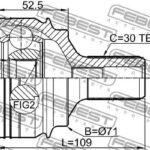 ШРУС НАРУЖНЫЙ 25X69X30 MERCEDES E 250 FEBEST