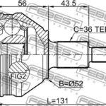 ШРУС внешний VW POLO SEDAN RUSSIA 2009- 2310-PV FEBEST