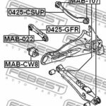 Тяга задн поперечн нижняя MITSUBISHI ASX GA# 2010- 0425-GFR FEBEST