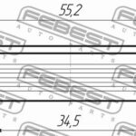 Сальник привода CHEVROLET CAPTIVA (C100) 2007- 95RFW-35550416X FEBEST