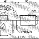 ШРУС внешний RENAULT DUSTER 2011- 2410-DUSTAWD FEBEST