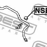 Втулка стабилизатора передняя NISSAN ALMERA G15RA 2012- NSB-G15RAF FEBEST