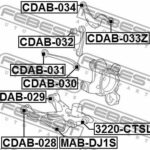 Сайлентблок задней поперечной тяги FEBEST
