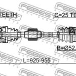 ПРИВОД ПЕРЕДНИЙ ПРАВЫЙ 25X927X25 HYUNDAI SOLARIS 14- FEBEST