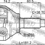 ШРУС наружный 27X55X38 FORD EXPLORER V TUB 2011- 2110-EXPAWD FEBEST