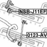 Втулка переднего стабилизатора d22 NISSAN QASHQAI UK NSB-J11EF FEBEST