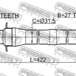 Полуось правая HYUNDAI IX35/TUCSON 10 2009-2014 [EUROPE + RUSSIA] 1212-IX35AT4WD FEBEST
