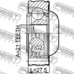 ШРУС карданного вала SUZUKI GRAND VITARA 2006-2014 0711-JB420SHA FEBEST
