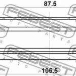 Сальник привода 87.5X105.5X10X10 FEBEST