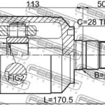 ШРУС ВНУТРЕННИЙ ЛЕВЫЙ 33X33X28 подходит для HYUNDAI SANTA FE 12 (DM) 2012-2015 2211-XM12LH FEBEST