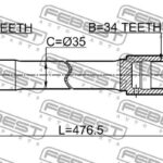 ПОЛУОСЬ ПРАВАЯ 34X478X34 TOYOTA LAND CRUISER 07- FEBEST