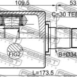 ШРУС ВНУТРЕННИЙ ЛЕВЫЙ 29X34X30 NISSAN X-TRAIL 07- FEBEST