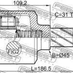 ШРУС ВНУТРЕННИЙ ЛЕВЫЙ 29X45X31 FIAT DUCATO 06- FEBEST