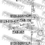 Болт с эксцентриком TOYOTA HILUX 05-12 0129-019-KIT FEBEST