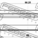 Сальник коробки скоростей 49X66.25X7X7.3 FEBEST