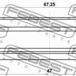 Сальник привода 47.2X67.25X9X9 FEBEST