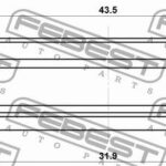 Сальник привода 31.9X43.5X7X7 FEBEST
