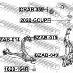Сайлентблок передн верхн рычага JEEP GRAND CHEROKEE IV (WK2) 2010- CRAB-059 FEBEST