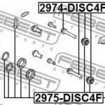 Втулка направляющая передн суппорта компл подходит для R. ROVER III/IV 2974-DISC4F-KIT FEBEST