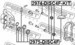 Втулка направляющая передн суппорта компл подходит для R. ROVER III/IV 2974-DISC4F-KIT FEBEST
