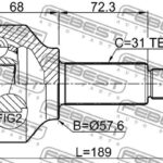 ШРУС внешний FORD TRANSIT TTG 2014- 2110-TTF FEBEST