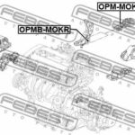 Сайлентблок задней подушки двигателя FEBEST OPMBMOKR