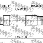 ПОЛУОСЬ ПРАВАЯ 34X421X34 OPEL MOKKA 12- FEBEST