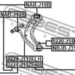 Рычаг передний правый FEBEST