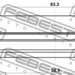 Сальник коробки скоростей 38.3X63.3X9X14.2 FEBEST