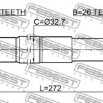 ПОЛУОСЬ ПРАВАЯ 26X272X26 SSANG YONG REXTON 01- FEBEST
