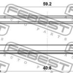 Сальник коробки скоростей 40.8X59.2X8.8X8.8 FEBEST