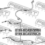 Трос ручного тормоза левый FEBEST
