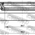 Сальник привода 38.7X55.3X10.2X10.2 FEBEST