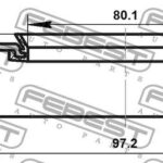 Сальник ступичный передний 80.1X97.2X9.7X18.2 FEBEST