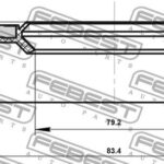 Сальник ступичный передний 79.2X83.4X9.1X11.5 FEBEST