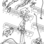 Трос внешней ручки замка двери FEBEST