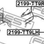 Трос ручного тормоза левый FEBEST