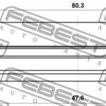 Сальник привода 47.6X80.3X11X17.2 FEBEST