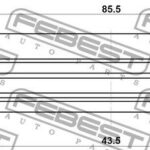 Сальник привода 43.5X85.5X7.9X14.2 FEBEST