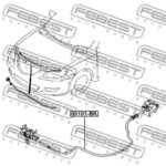 Трос привода открывания замка капота FEBEST