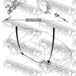 Трос привода лючка бензобака FEBEST