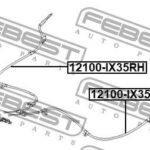 Трос ручного тормоза левый FEBEST