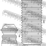 Пыльник заднего амортизатора с отбойником комплект FEBEST